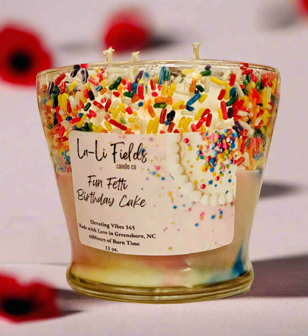 Fun Fetti Birthday Cake Dessert Candle