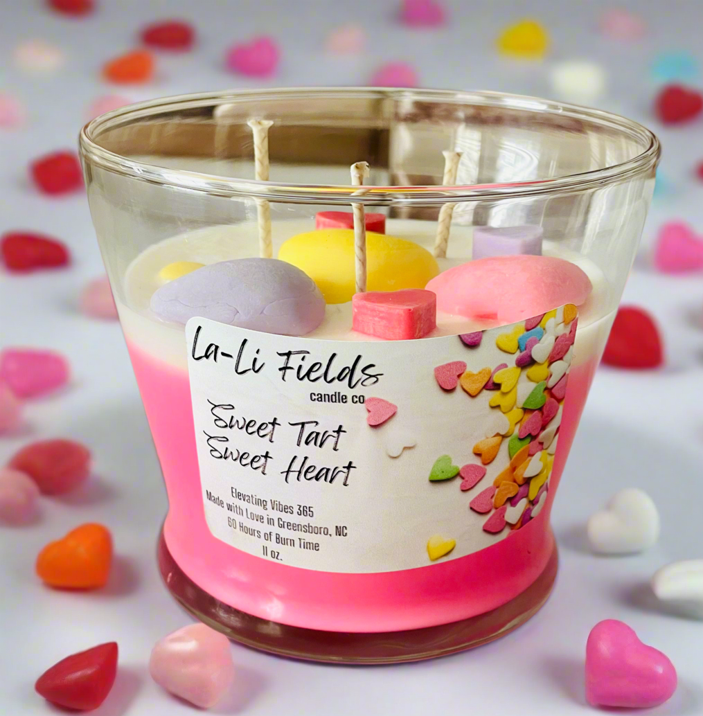Sweet Tart Sweet Heart Dessert Candle