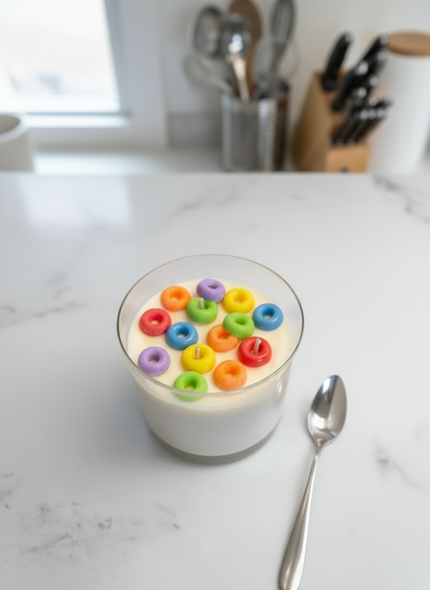 Fruity Loop Loops Dessert Candle