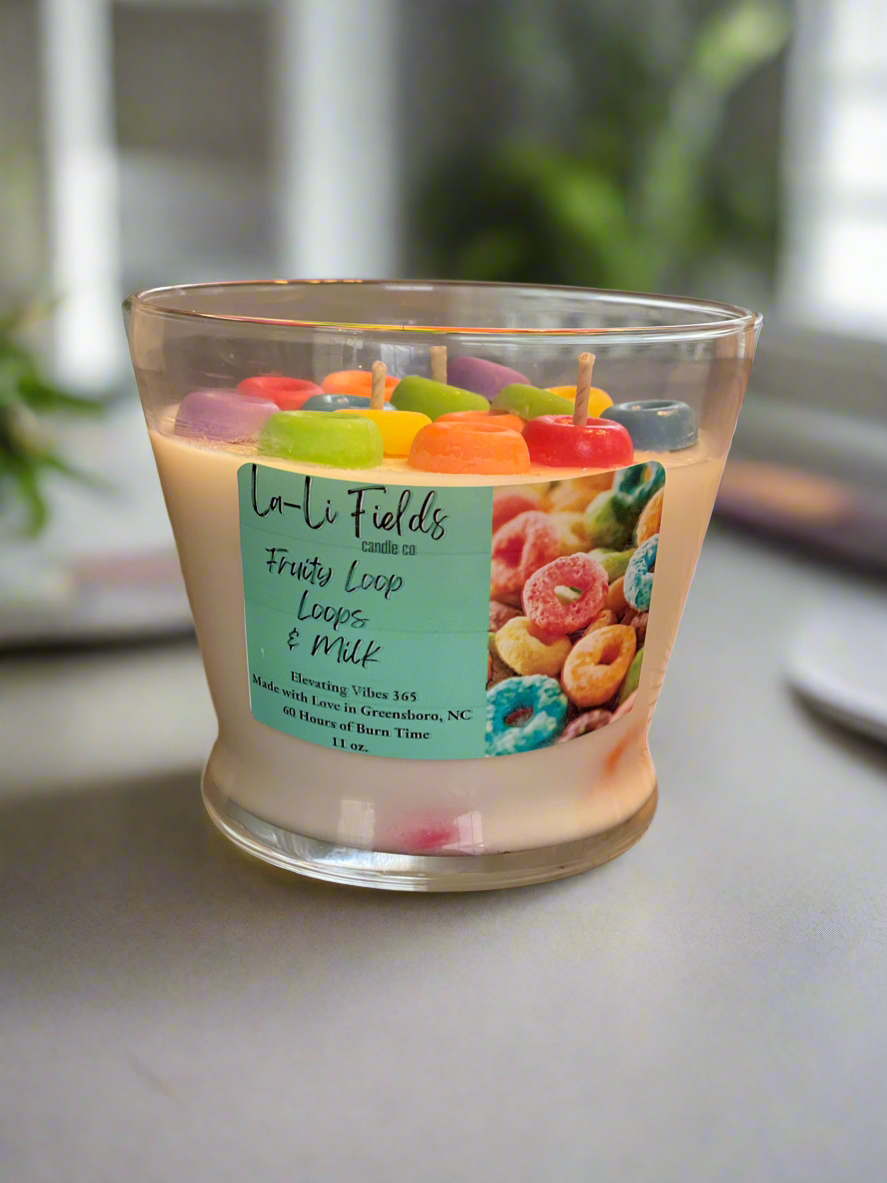 Fruity Loop Loops Dessert Candle