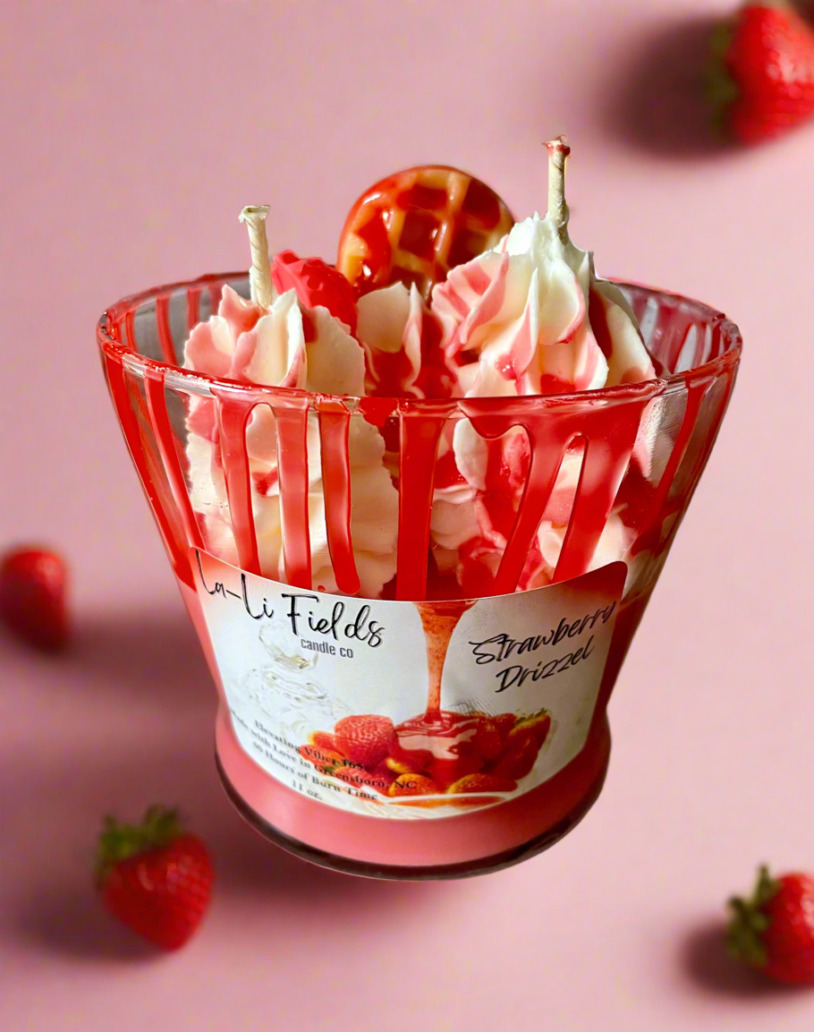 Strawberry Drizzle Dessert Candle