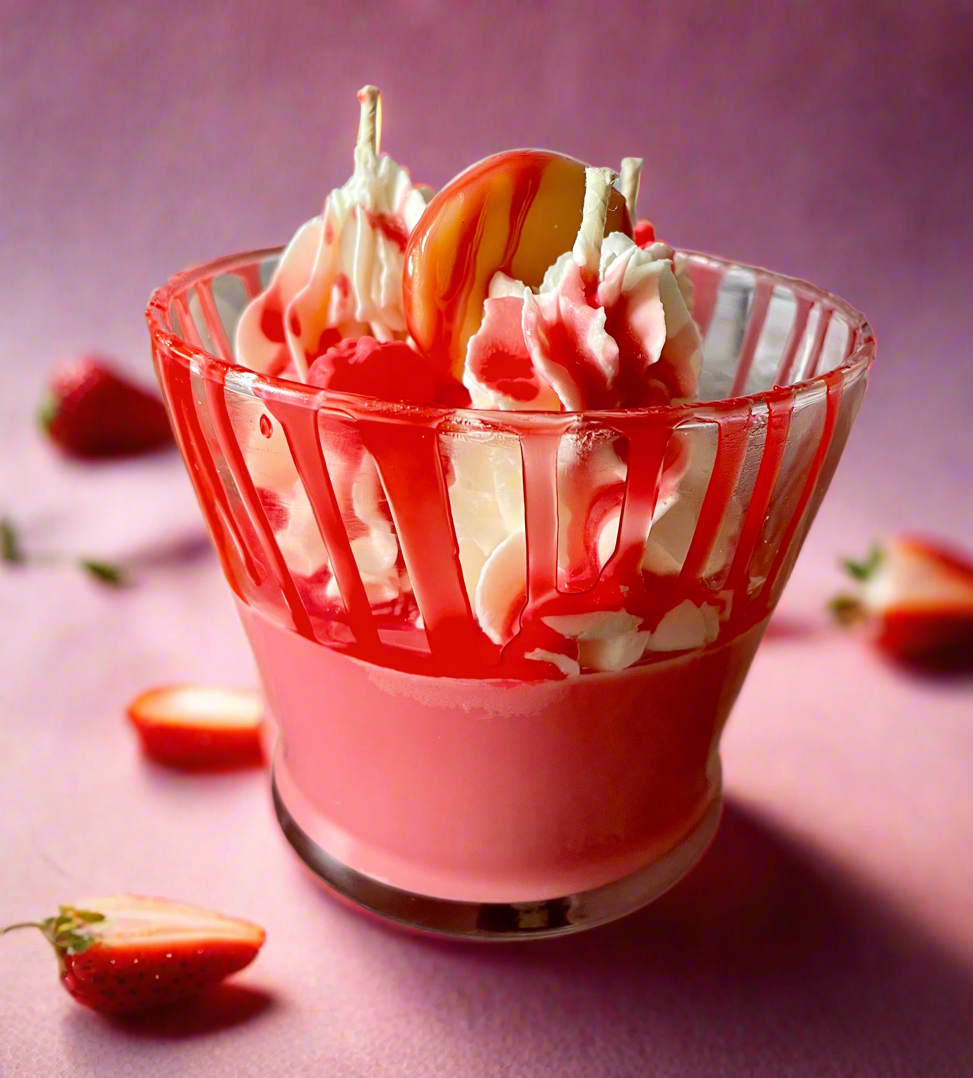 Strawberry Drizzle Dessert Candle