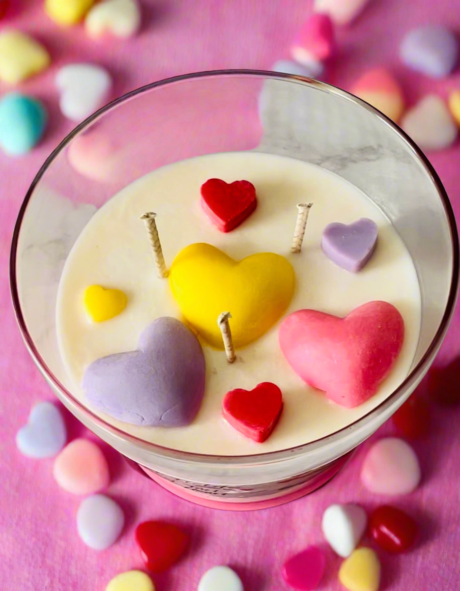 Sweet Tart Sweet Heart Dessert Candle