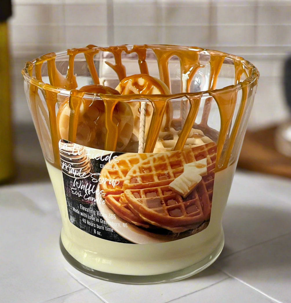 Maple Syrup Waffle Dessert Candle
