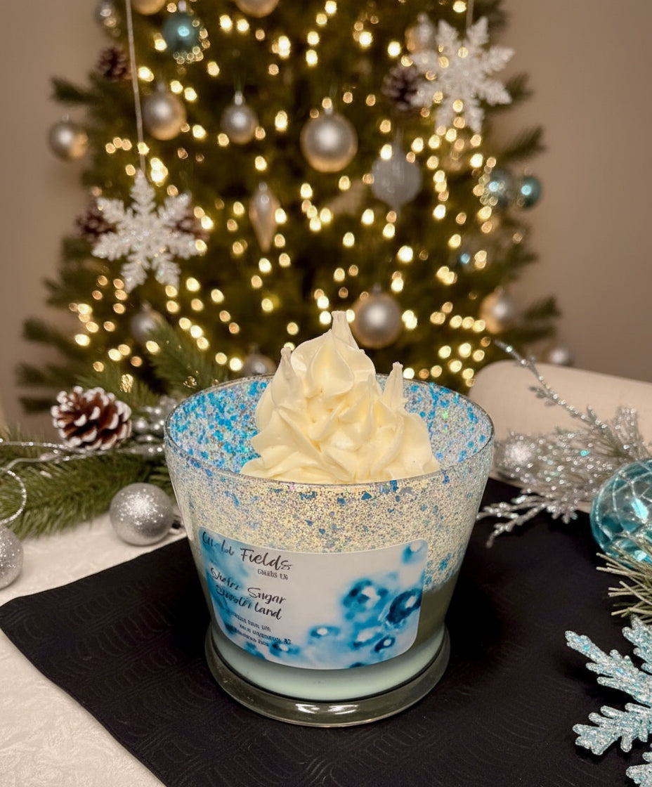 Winter Sugar Wonderland Dessert Candle