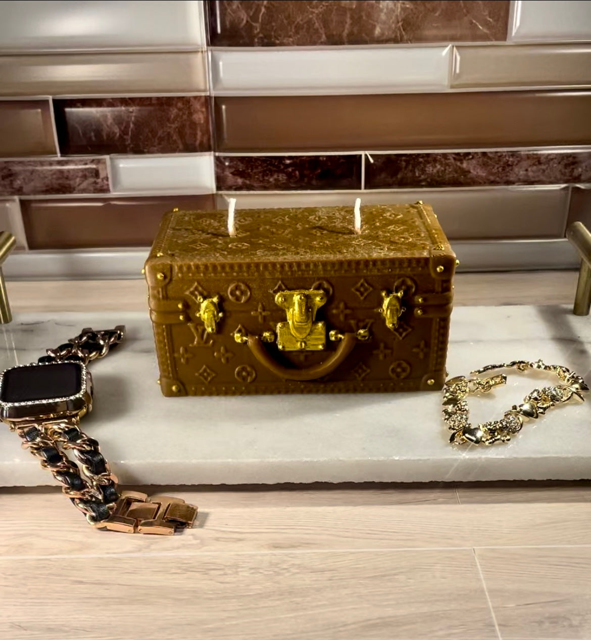 Designer Décor Candle #8 LV Trunk