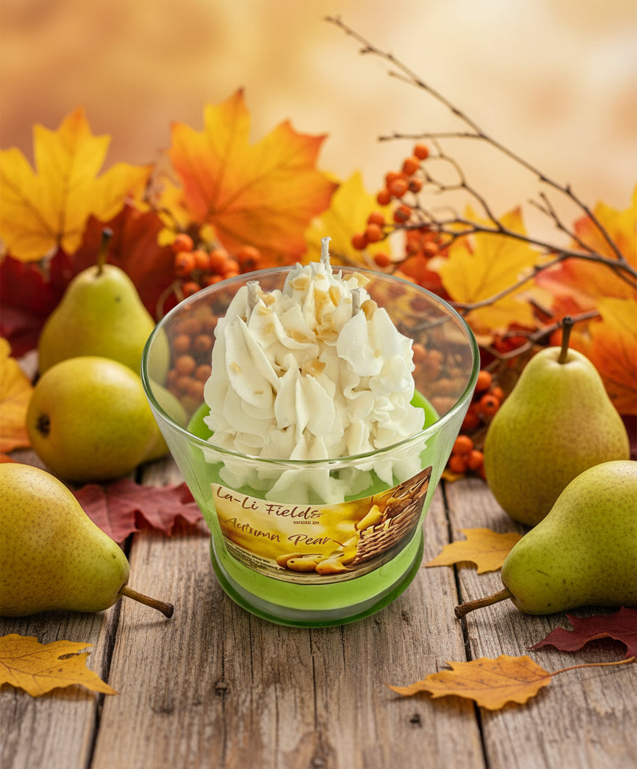 Autumn Pear Dessert Candle