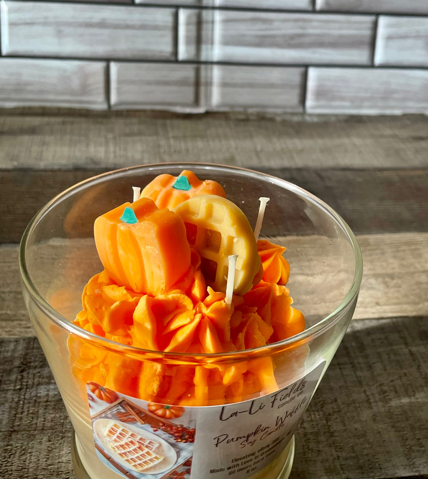 Pumpkin Waffle Dessert Candle