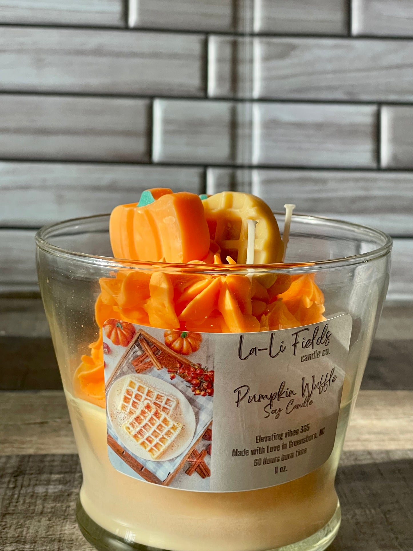 Pumpkin Waffle Dessert Candle