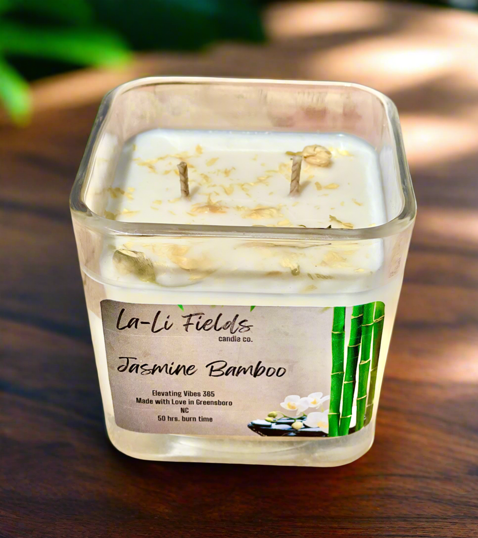 Jasmine Bamboo Aromatherapy Soy Candle