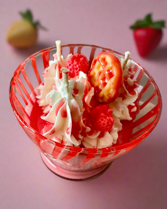 Strawberry Drizzle Dessert Candle