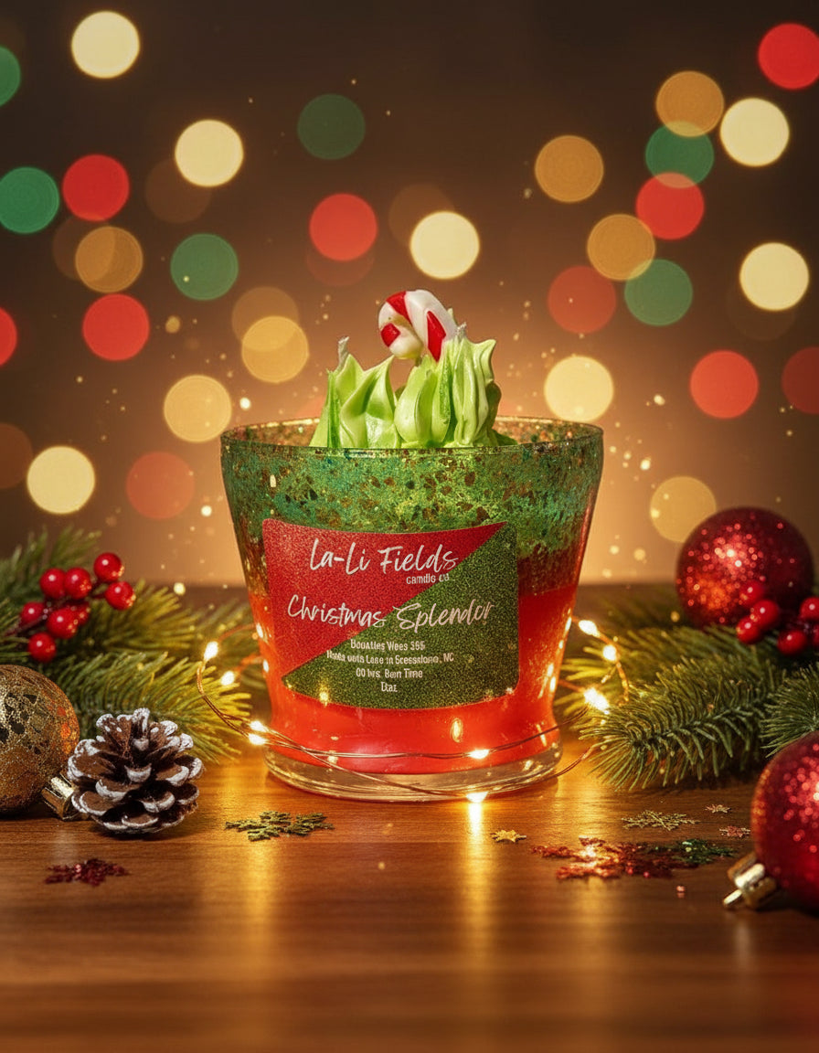 Christmas Splendor Dessert Candle