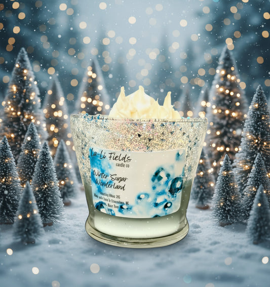 Winter Sugar Wonderland Dessert Candle