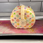 Designer Décor Candle #9 Custom Logo Colors Round LV