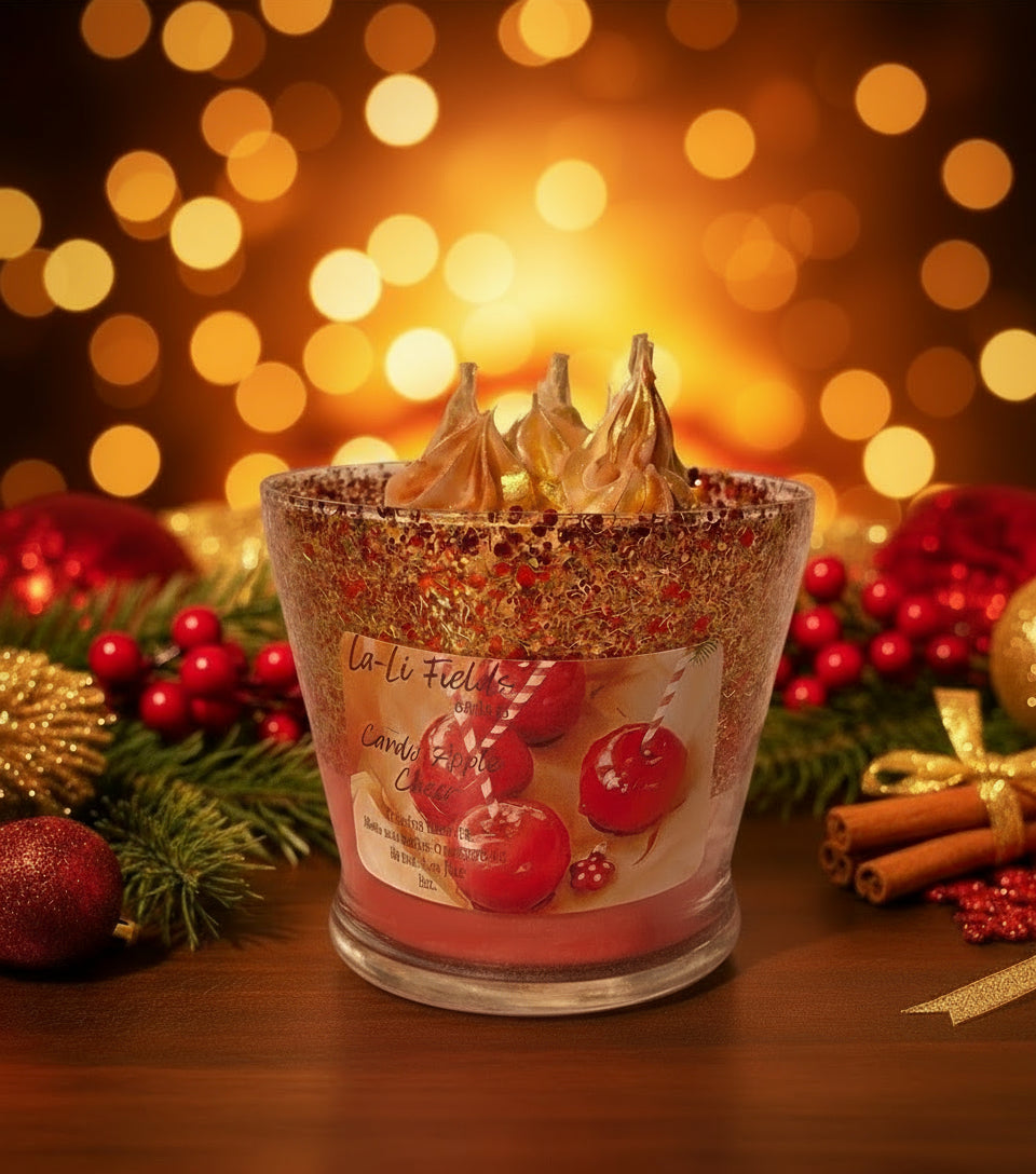 Candy Apple Cheer Dessert Candle