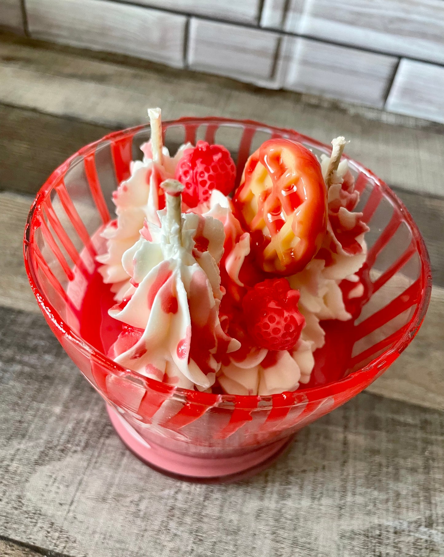 Strawberry Drizzle Dessert Candle