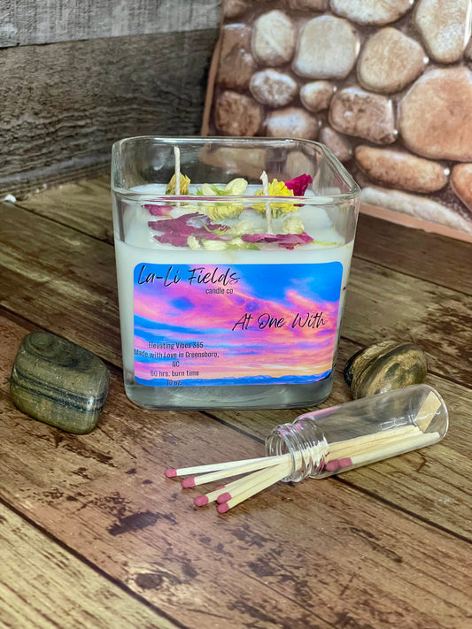 At One With- Aromatherapy Soy Candle