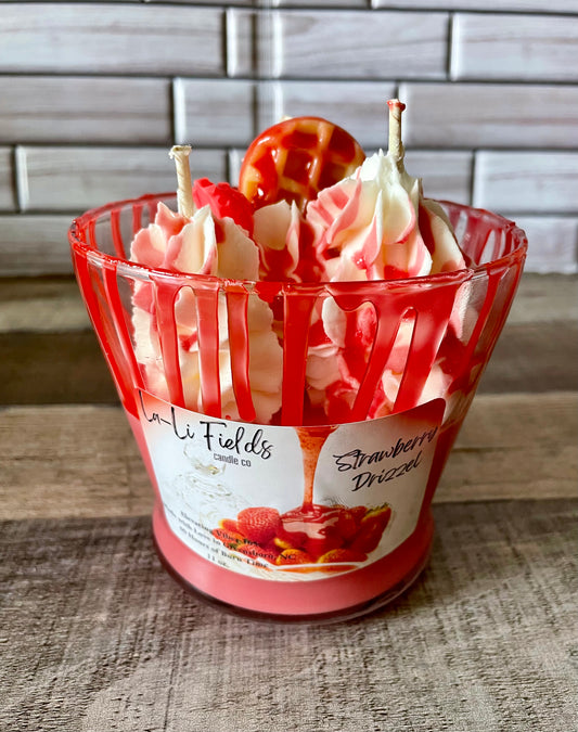 Strawberry Drizzle Dessert Candle