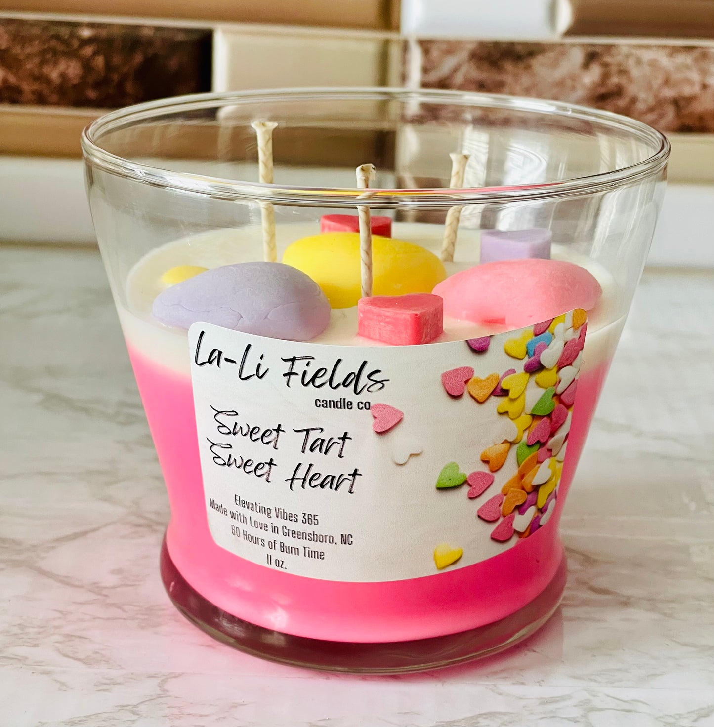 Sweet Tart Sweet Heart Dessert Candle