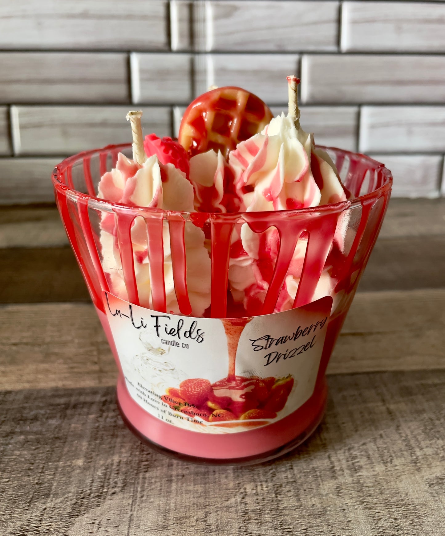 Strawberry Drizzle Dessert Candle