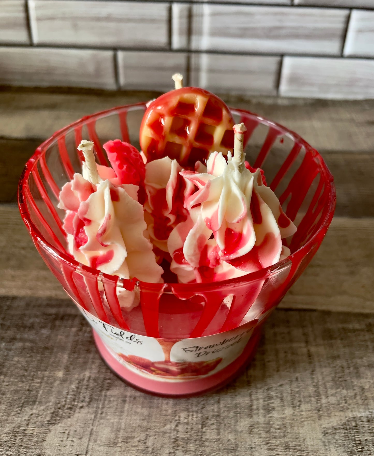 Strawberry Drizzle Dessert Candle