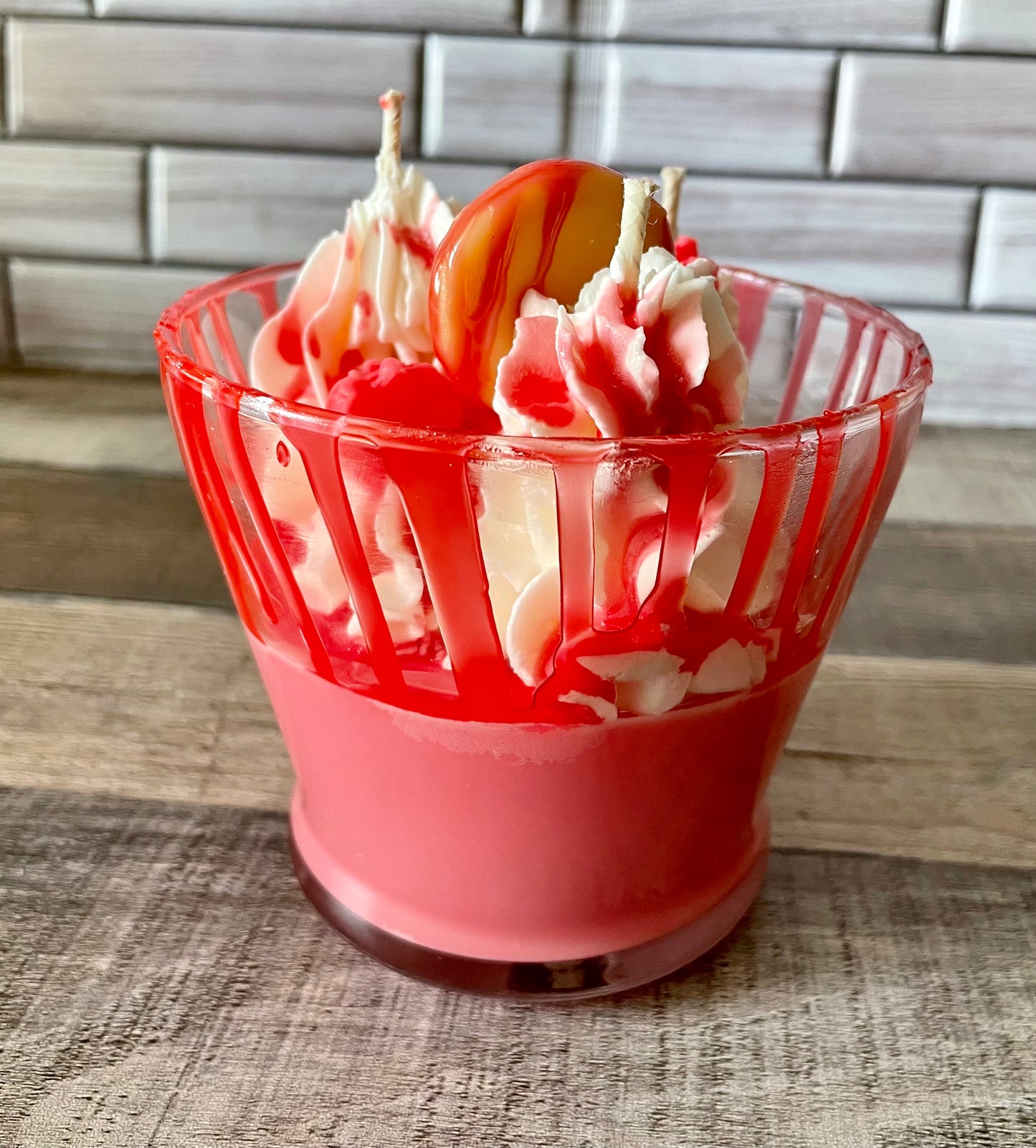 Strawberry Drizzle Dessert Candle