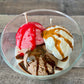 Neapolitan Ice Cream Dessert Candle