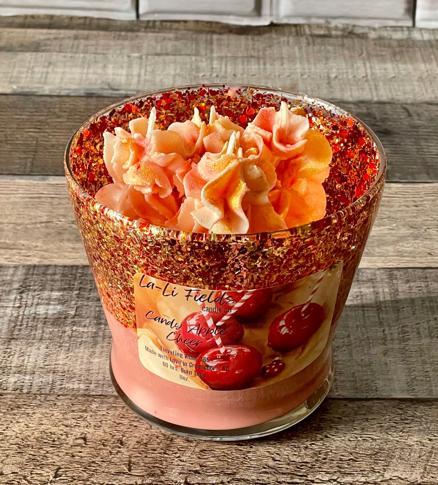 Candy Apple Cheer Dessert Candle