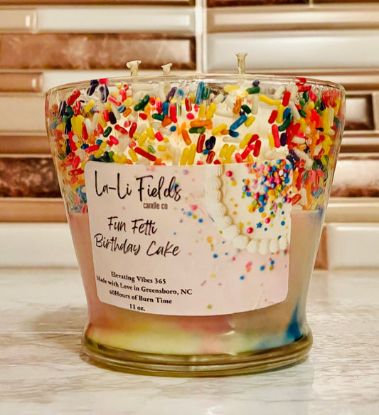 Fun Fetti Birthday Cake Dessert Candle
